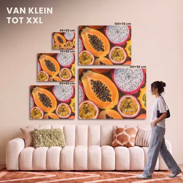 Akoestisch schilderij - Fruit - Geopend - Tropisch - Eten - Kleurrijk — 7