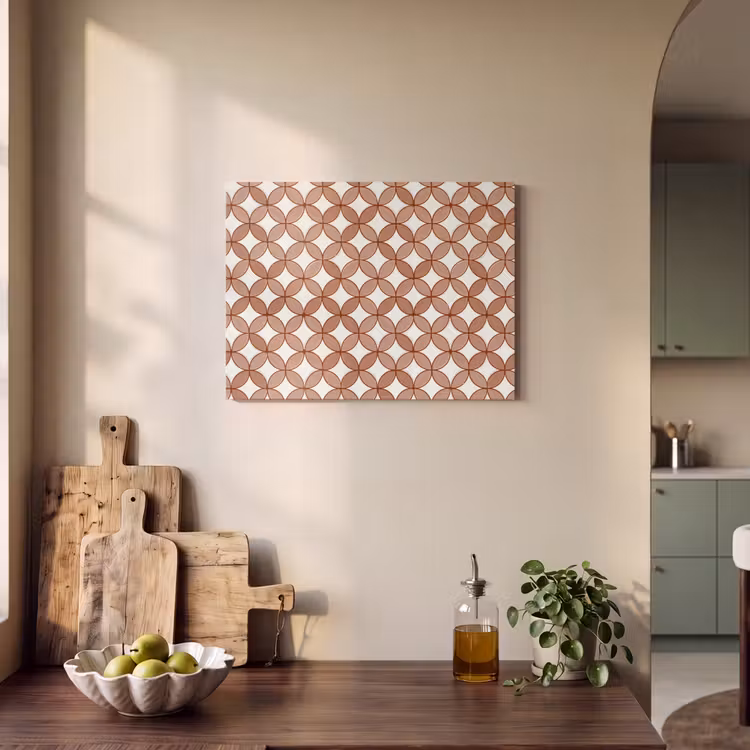 Akoestisch schilderij - Geometrisch - Cirkels - Modern - Terracotta — 4