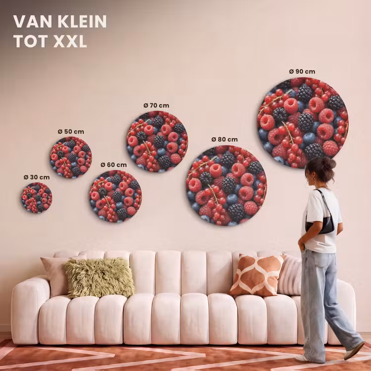 Akoestisch schilderij rond - Bessen - Mix - Vers - Eten - Kleurrijk — 7
