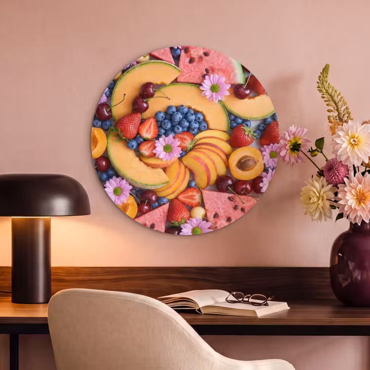 Akoestisch schilderij rond - Eten - Fruit - Zomer - Kleurrijk — 6