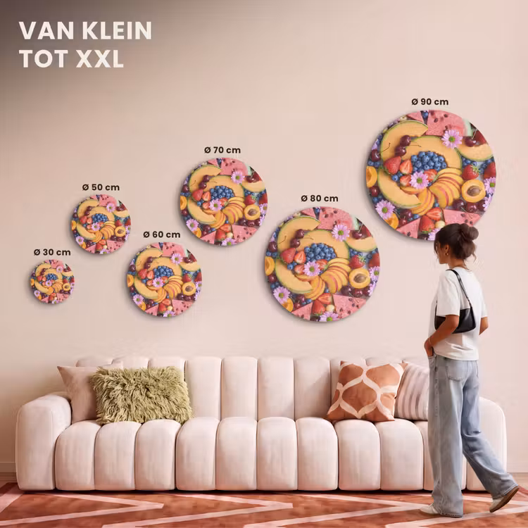 Akoestisch schilderij rond - Eten - Fruit - Zomer - Kleurrijk — 7