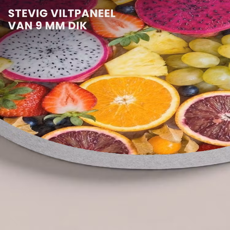 Akoestisch schilderij rond - Fruit - Assortiment - Kleurrijk - Gezondheid — 5