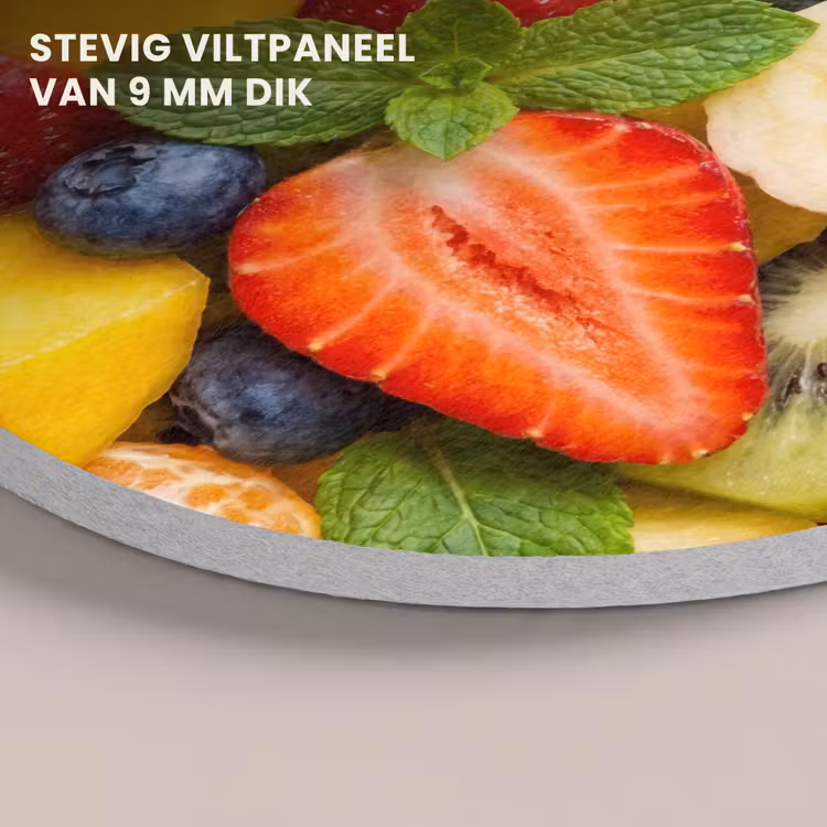 Akoestisch schilderij rond - Fruit - Plakjes - Eten - Kleurrijk — 5