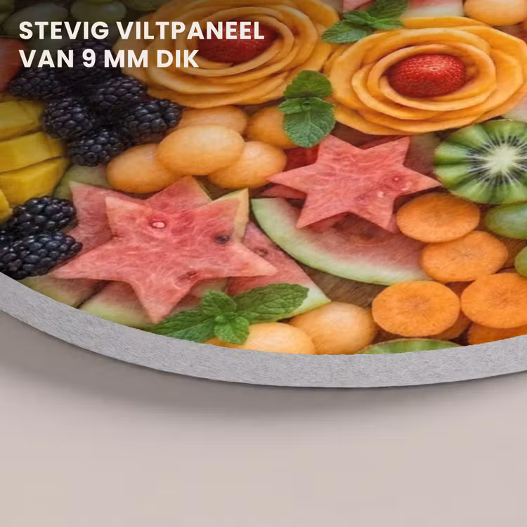 Akoestisch schilderij rond - Fruit - Variatie - Kleurrijk - Vers - Eten — 5
