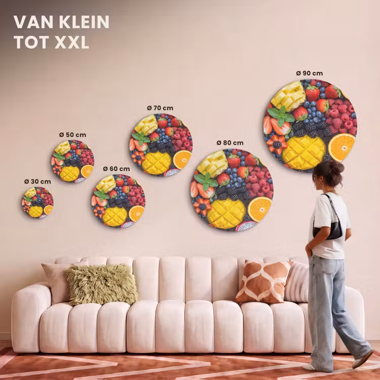 Akoestisch schilderij rond - Fruit - Vers - Kleurrijk - Eten — 7