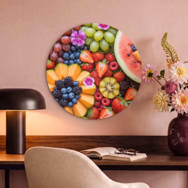 Akoestisch schilderij rond - Fruit - Vers - Variatie - Eten - Kleurrijk — 6