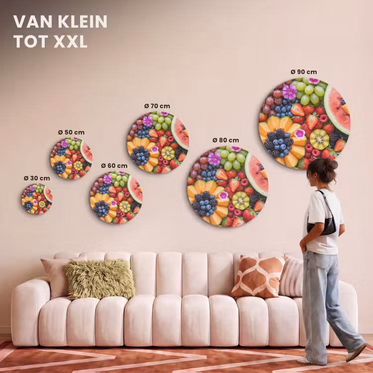 Akoestisch schilderij rond - Fruit - Vers - Variatie - Eten - Kleurrijk — 7