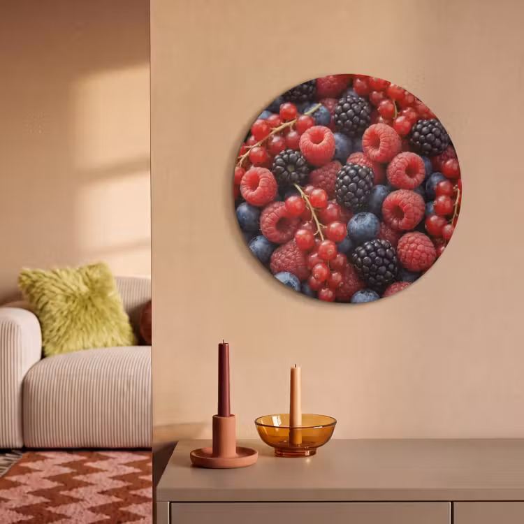 Akoestisch schilderij rond - Bessen - Mix - Vers - Eten - Kleurrijk — 2
