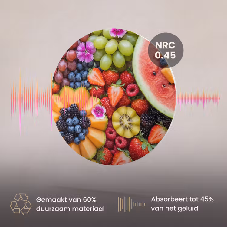 Akoestisch schilderij rond - Fruit - Vers - Variatie - Eten - Kleurrijk — 3