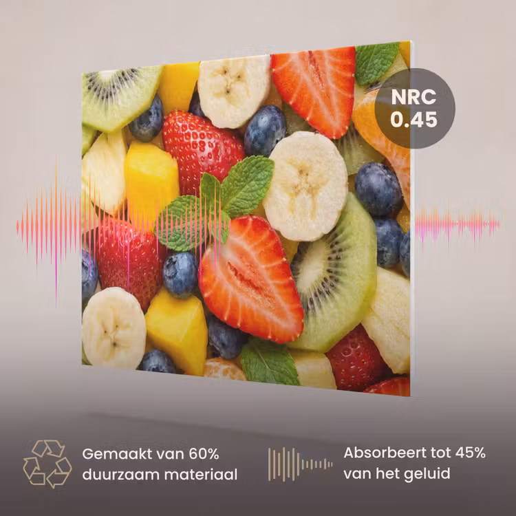 Akoestisch schilderij - Fruit - Plakjes - Eten - Kleurrijk — 3