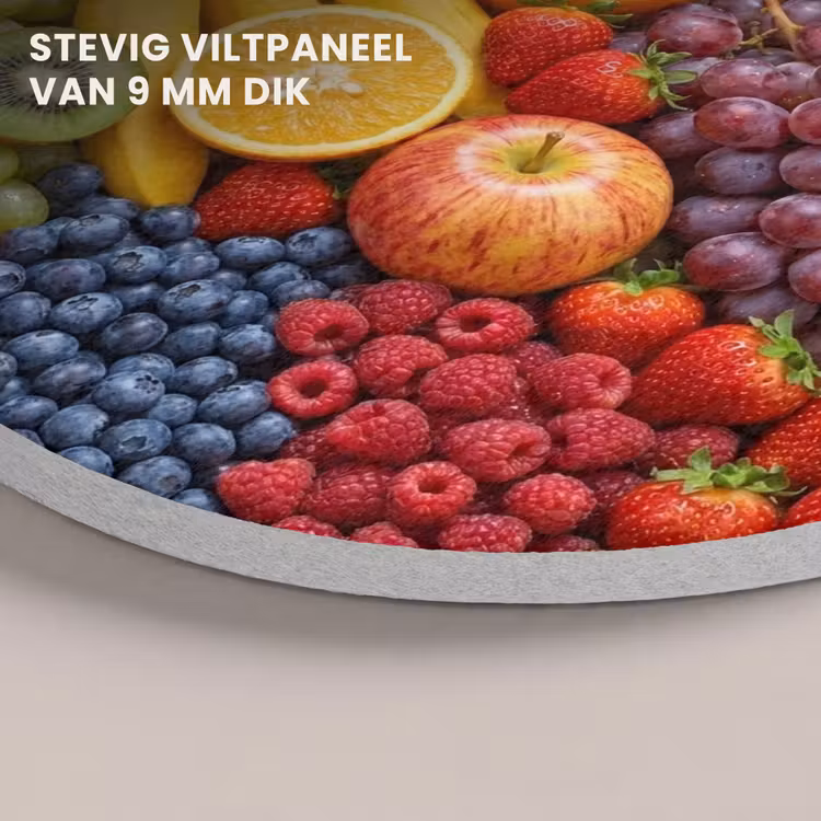 Akoestisch schilderij rond - Eten - Fruit - Vers - Kleurrijk - Voeding — 5