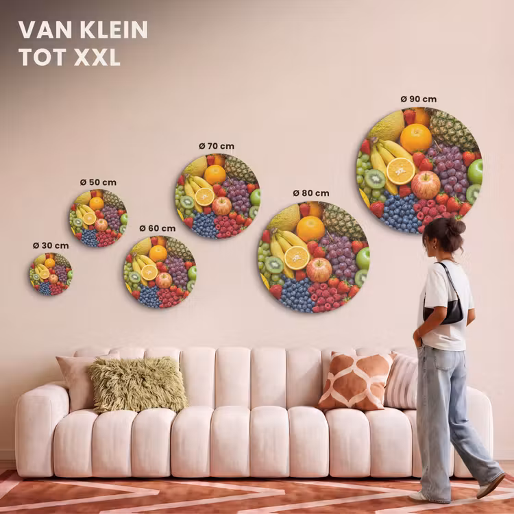 Akoestisch schilderij rond - Eten - Fruit - Vers - Kleurrijk - Voeding — 7