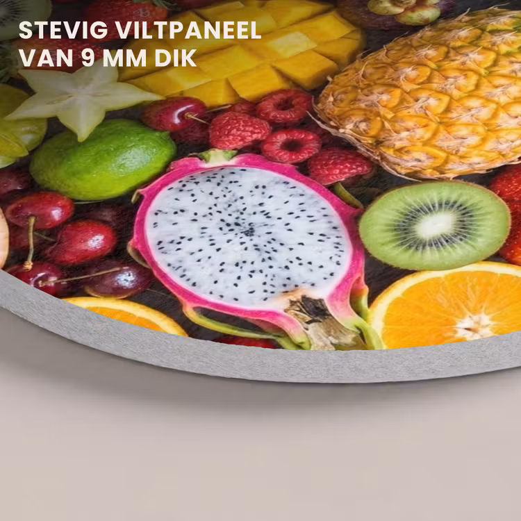 Akoestisch schilderij rond - Fruit - Assortiment - Vers - Gezond - Kleurrijk — 5