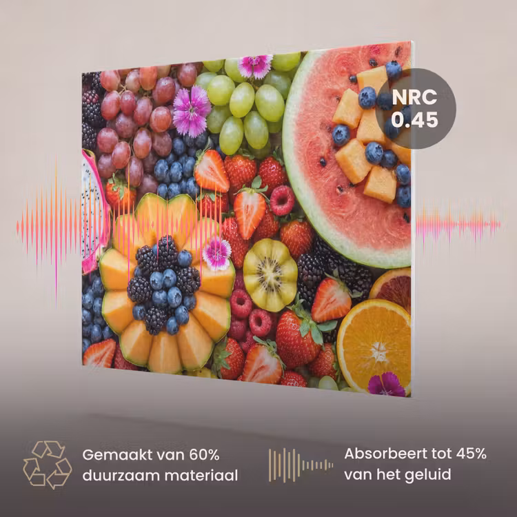 Akoestisch schilderij - Fruit - Vers - Variatie - Eten - Kleurrijk — 3