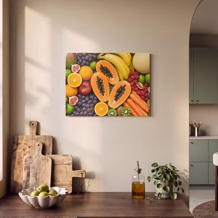 Akoestisch schilderij - Eten - Fruit - Groenten - Vers - Kleurrijk — 4