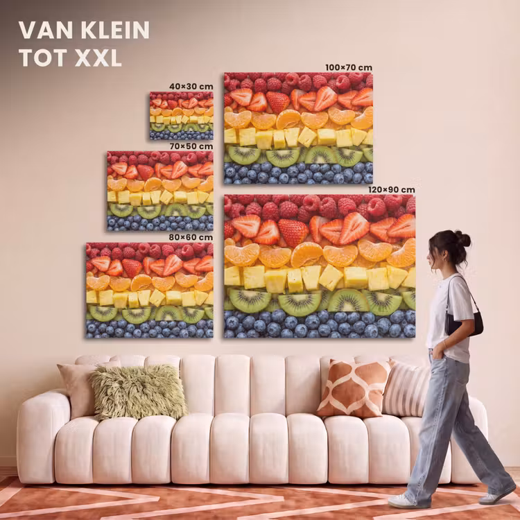 Akoestisch schilderij - Fruit - Regenboog - Gezond - Kleurrijk — 7