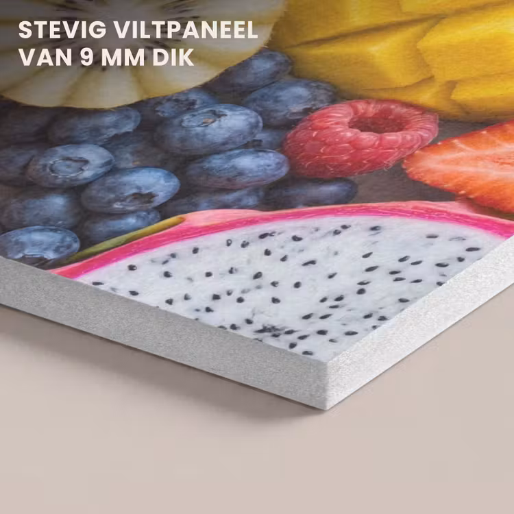 Akoestisch schilderij - Fruit - Versneden - Kleurrijk - Eten - Gezond — 5