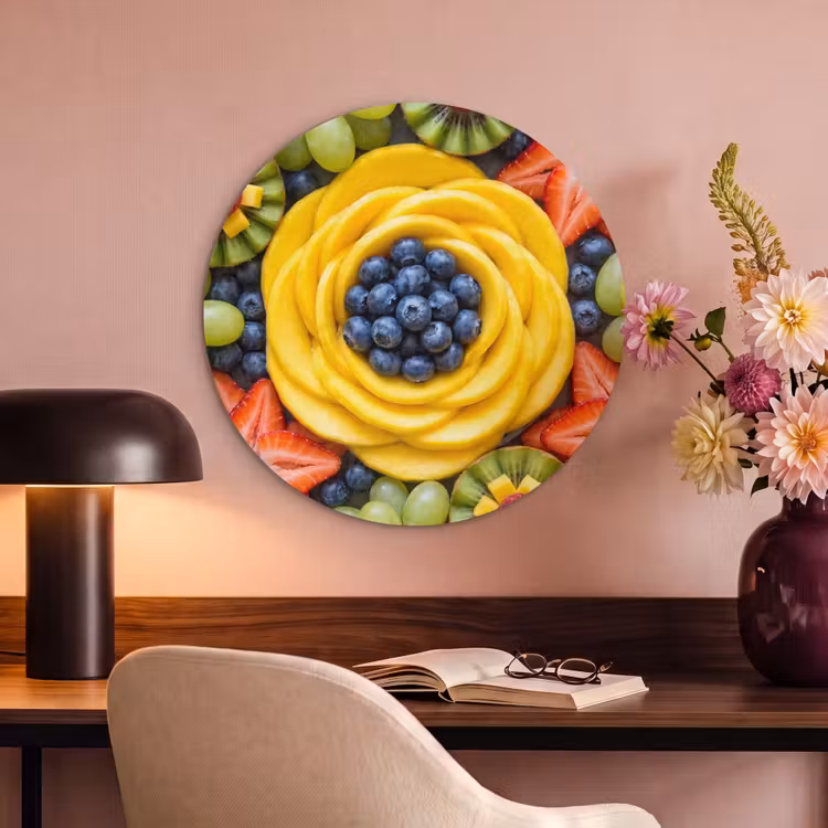 Akoestisch schilderij rond - Fruit - Arrangement - Gezond - Kleurrijk - Eten — 6