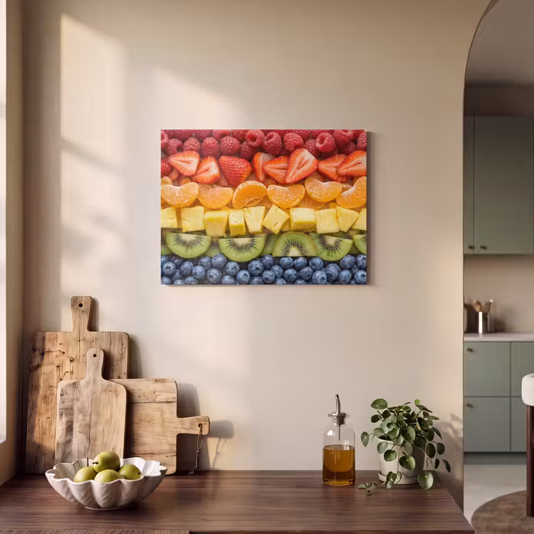 Akoestisch schilderij - Fruit - Regenboog - Gezond - Kleurrijk — 4