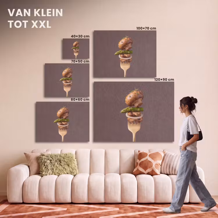 Akoestisch schilderij - Eten - Gestapeld - Vork — 7