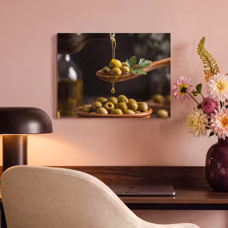 Akoestisch schilderij - Olijven - Olijfolie - Eten — 6