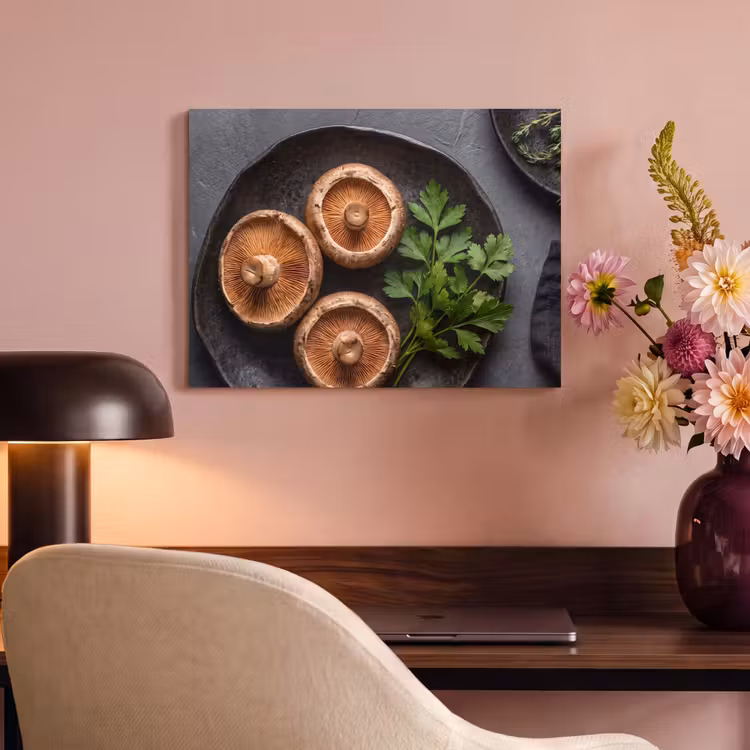 Akoestisch schilderij - Paddestoelen - Kruiden - Eten — 6