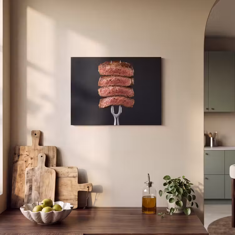 Akoestisch schilderij - Eten - Rosé - Vork — 4
