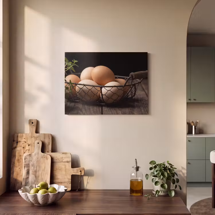 Akoestisch schilderij - Eieren - Mand - Eten — 4