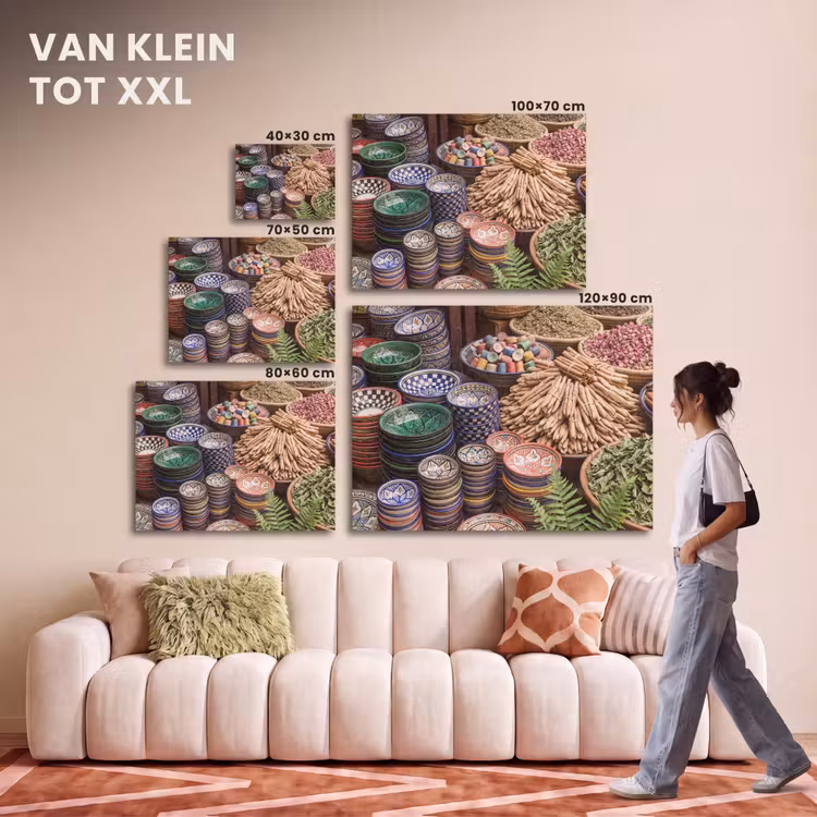 Akoestisch schilderij - Aardewerk - Oosters - Kleurrijk — 7