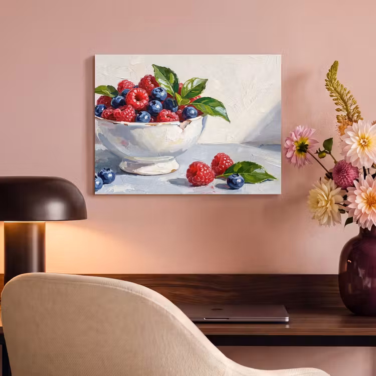 Akoestisch schilderij - Bessen - Kom - Eten — 6