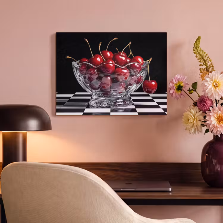 Akoestisch schilderij - Eten - Kersen - Rood — 6