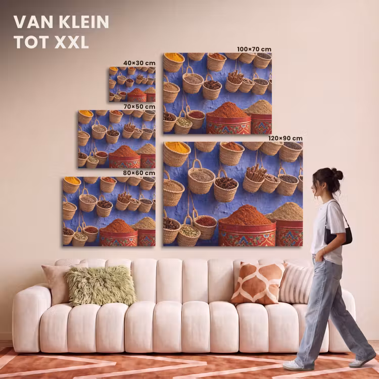 Akoestisch schilderij - Kruiden - Manden - Markt — 7