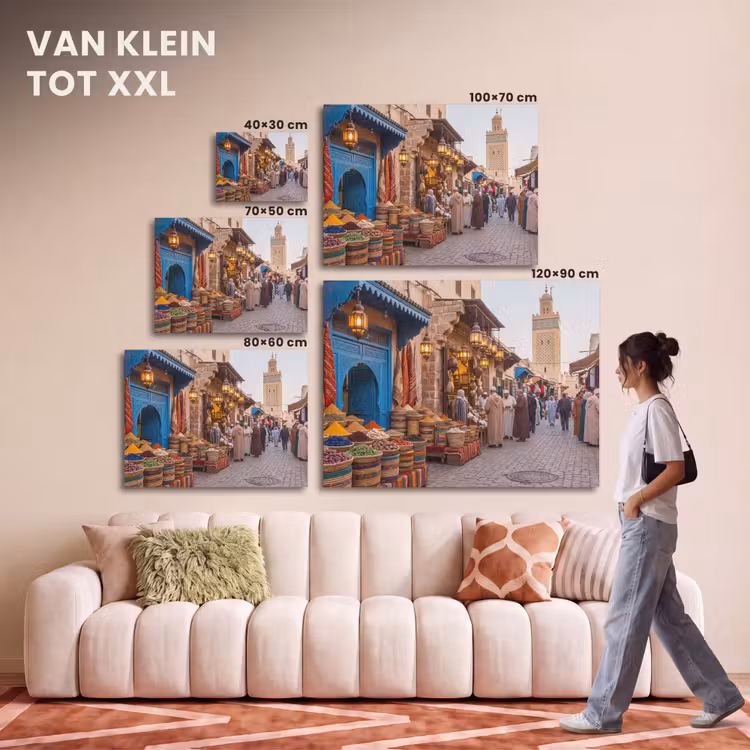 Akoestisch schilderij - Markt - Oosters - Kleurrijk — 7