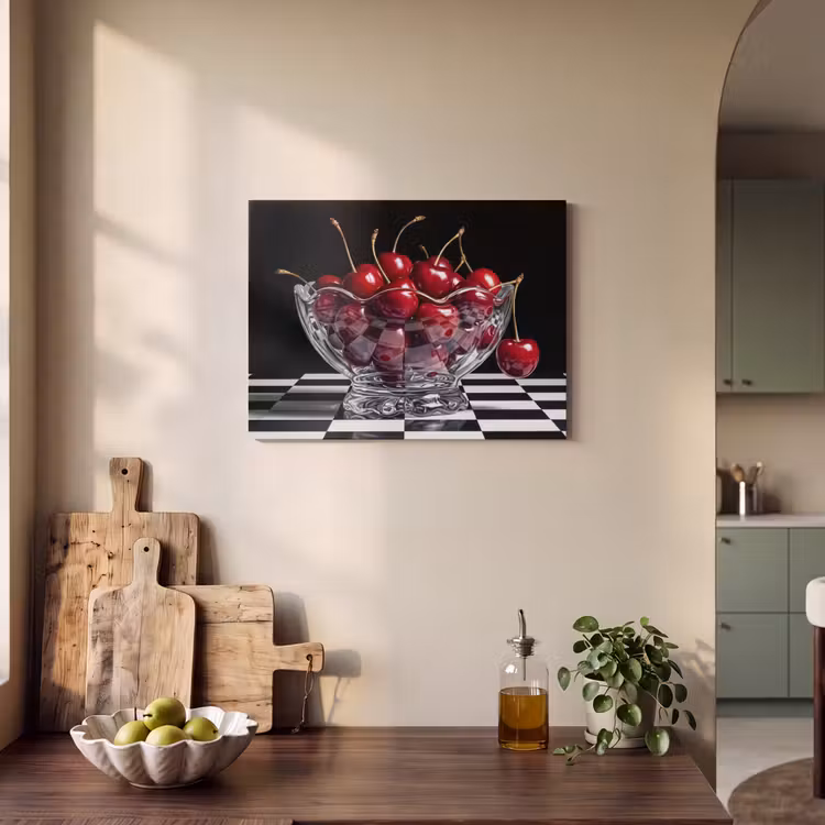 Akoestisch schilderij - Eten - Kersen - Rood — 4