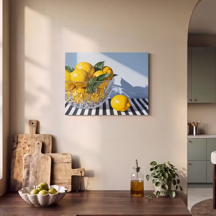 Akoestisch schilderij - Citroenen - Fruit - Geel — 4