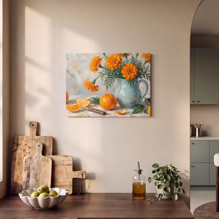 Akoestisch schilderij - Eten - Oranje - Kunst — 4