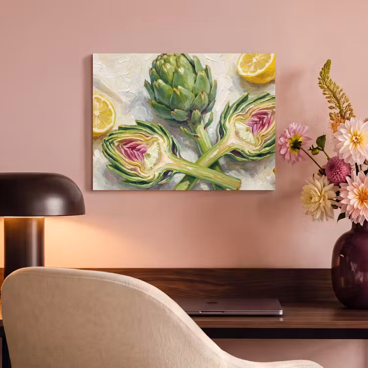 Akoestisch schilderij - Artisjok - Citroen - Eten — 6