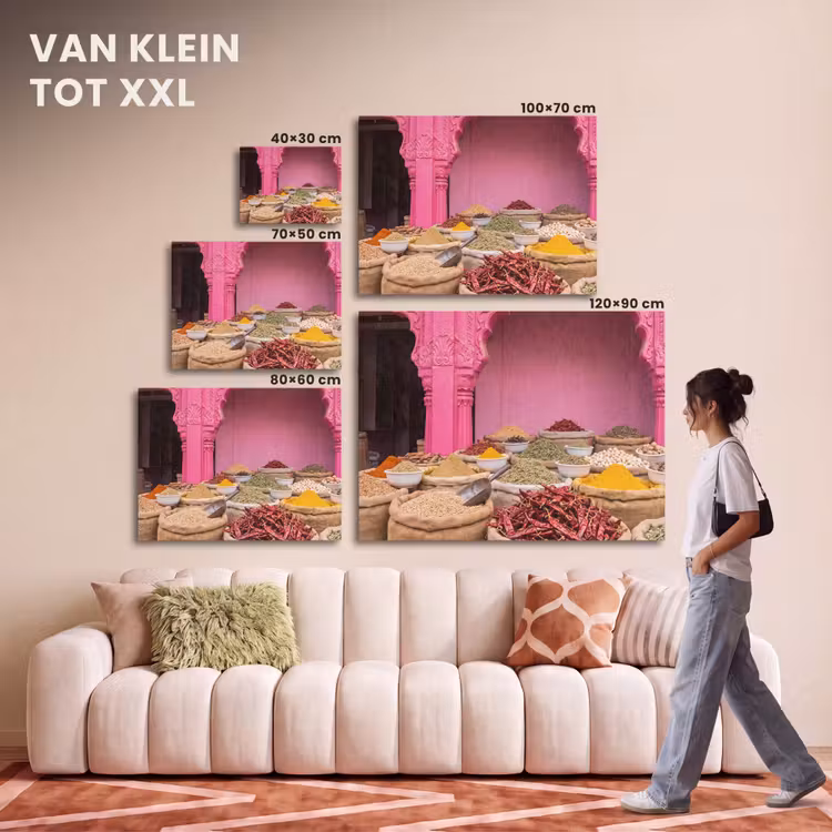 Akoestisch schilderij - Kruiden - Markt - Roze — 7