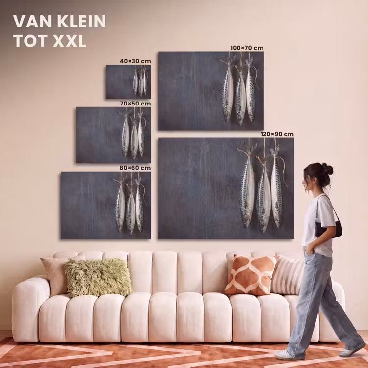 Akoestisch schilderij - Drie vissen - Touw — 7
