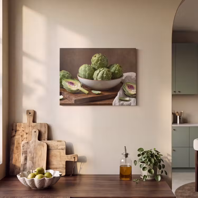 Akoestisch schilderij - Groenten - Artisjok - Keuken — 4