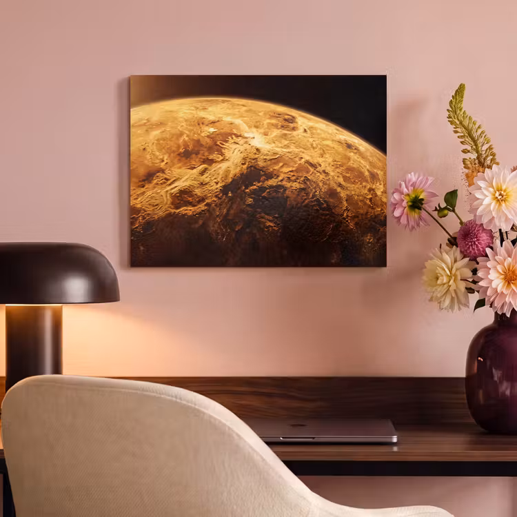 Akoestisch schilderij - Planeet - Ruimte - Oranje — 6