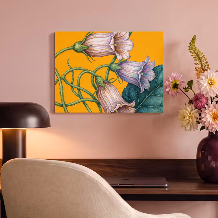Akoestisch schilderij - Bloemen - Botanisch - Geel — 6