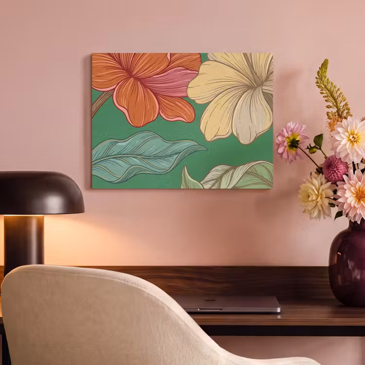 Akoestisch schilderij - Bloemen - Groen - Illustratie — 6