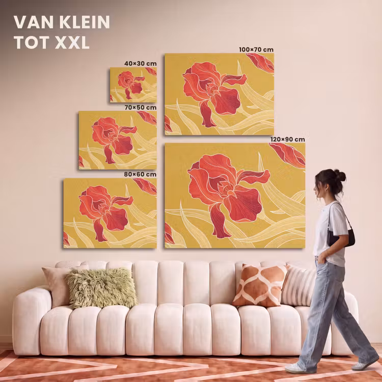 Akoestisch schilderij - Bloemen - Illustratie - Rood — 7