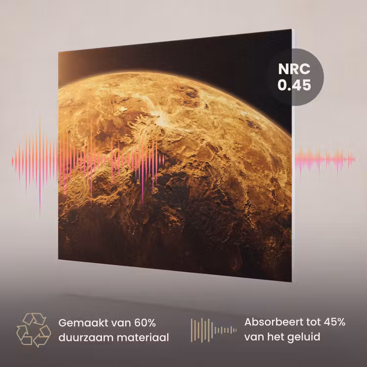 Akoestisch schilderij - Planeet - Ruimte - Oranje — 3