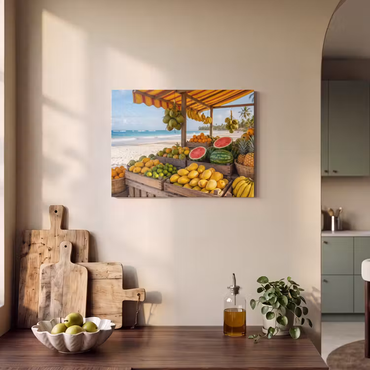 Akoestisch schilderij - Fruit - Strand - Tropisch — 4