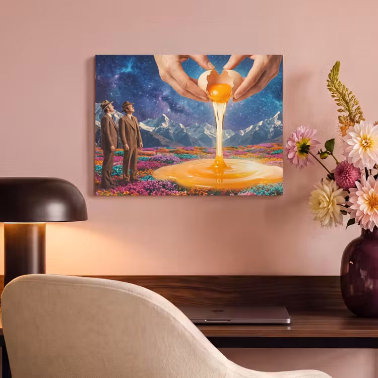 Akoestisch schilderij - Handen - Ei - Surrealisme — 6