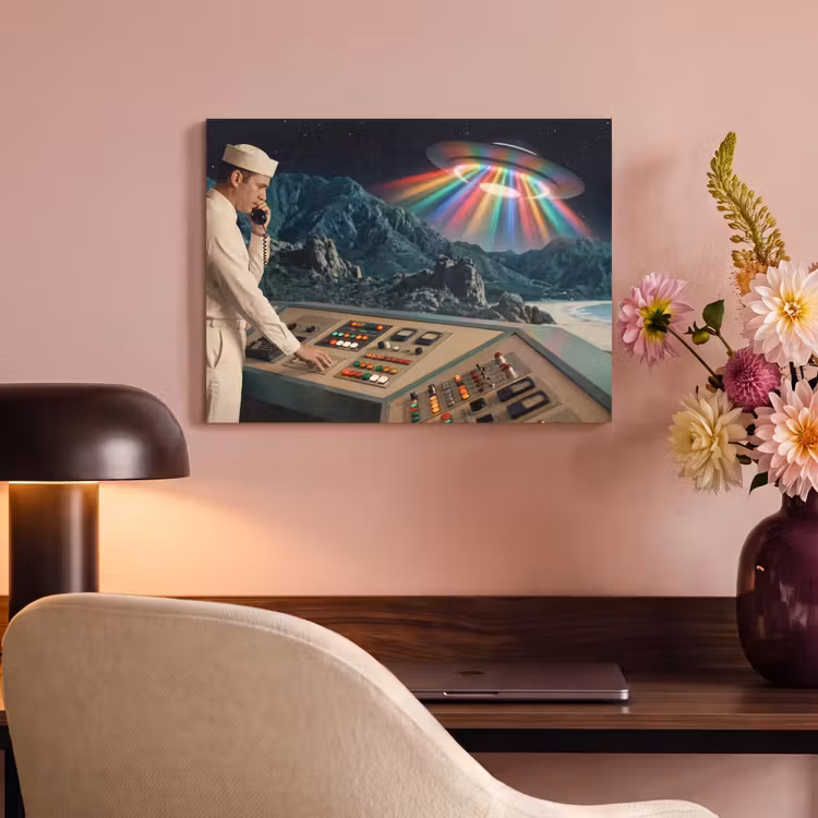 Akoestisch schilderij - Man - Controlekamer - Strand — 6
