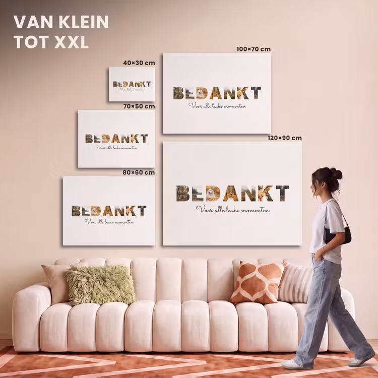 Akoestisch schilderij - Bedankt - Lettercollage — 7