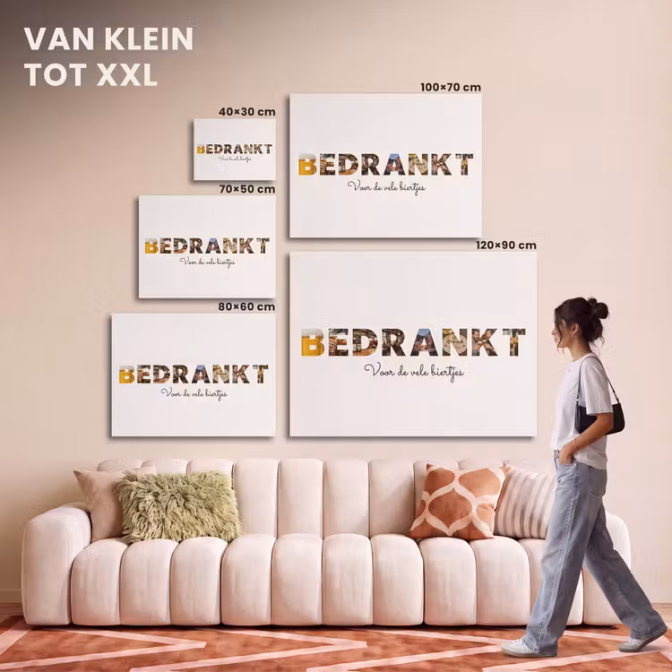 Akoestisch schilderij - Bedrankt - Lettercollage — 7